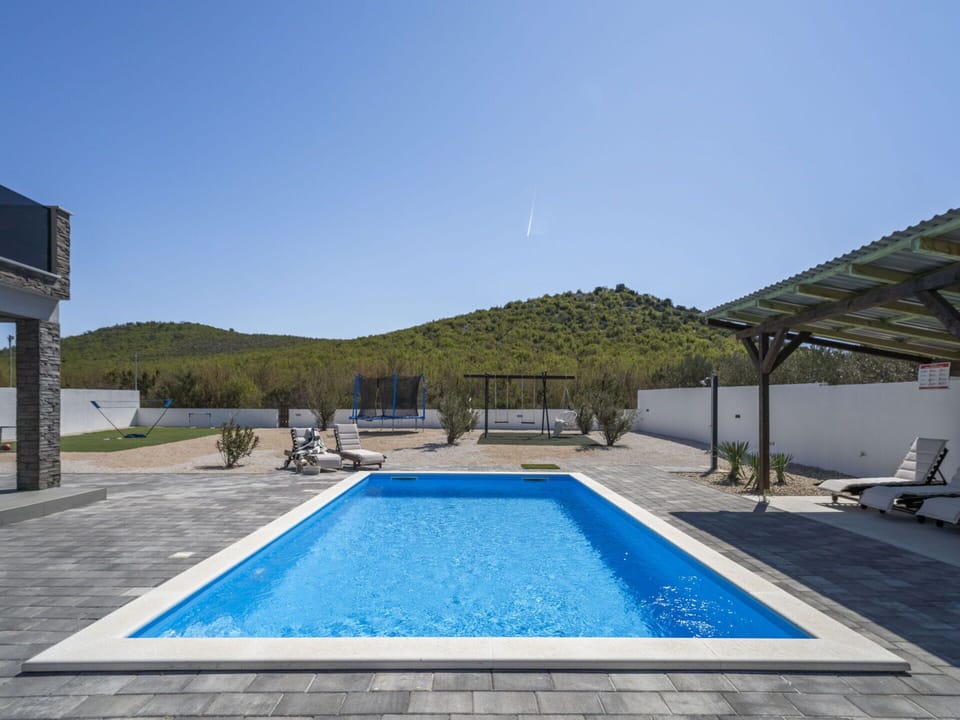 Blue, Swimming Pool, Resort, Composite Material, Outdoor Furniture, Shade, Leisure, Tile, Eco Hotel, Design