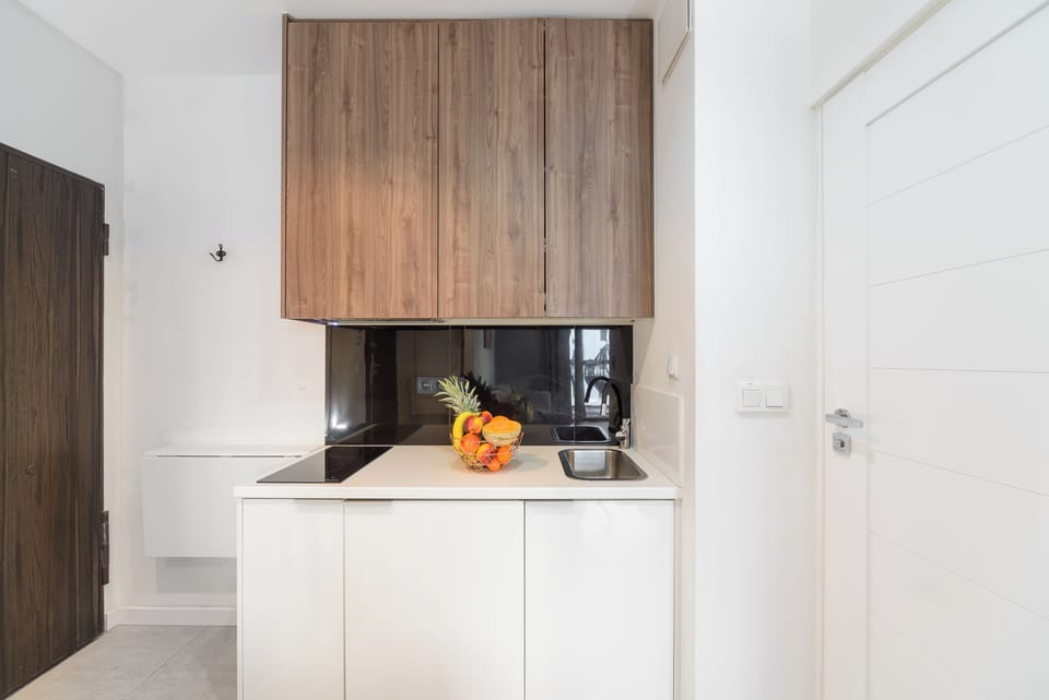 Classic Apartment, Balcony, Courtyard View | Private kitchen | Fridge, stovetop, dishwasher, electric kettle