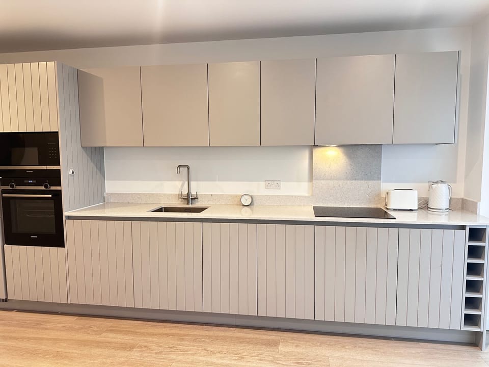 Apartment | Private kitchen | Fridge, microwave, oven, stovetop