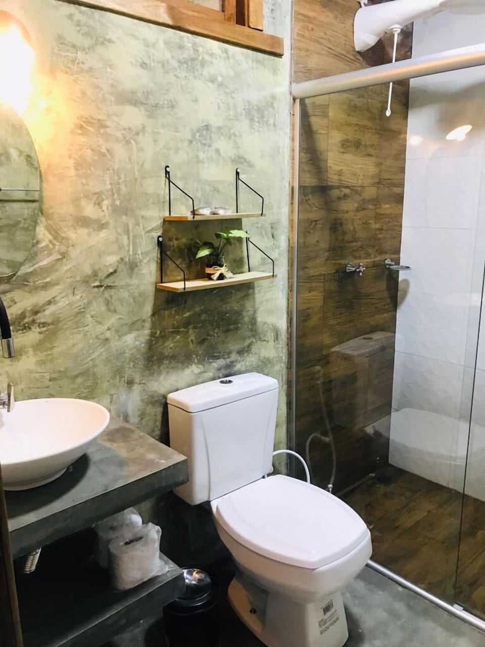 Comfort Double Room, Balcony, Pool View | Bathroom | Shower, towels, toilet paper