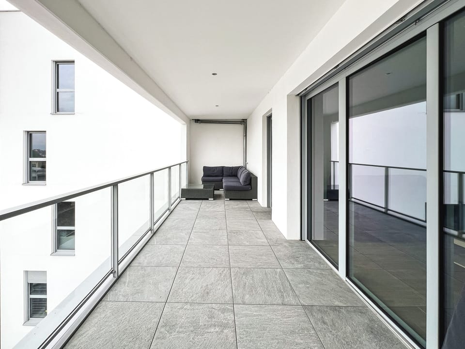 Large furnished balcony