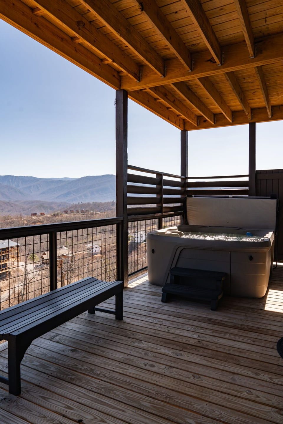 Hot tub in the Smokies (located just outside the pool room)!