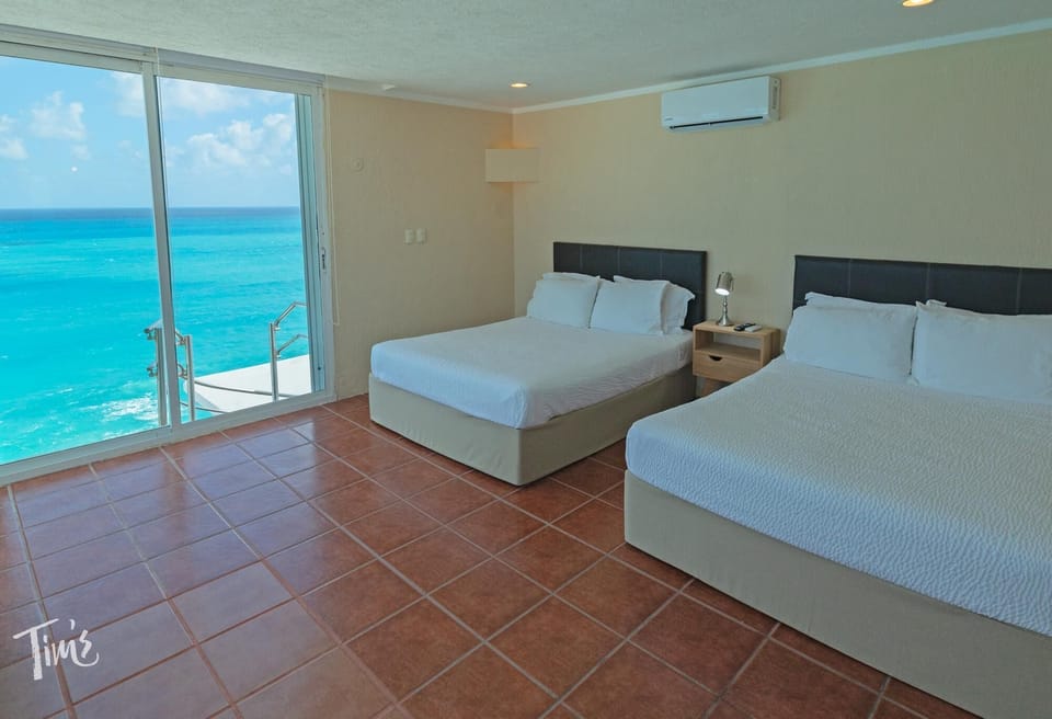 Penthouse #2 of 2 bedroom 3 has 2 queen beds and an attached bathroom