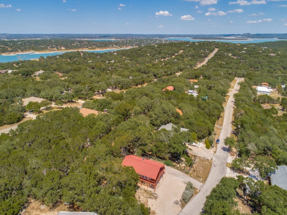 Ariel view of the surrounding area.