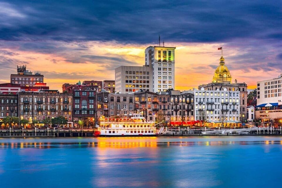 Riverfront magic at golden hour.