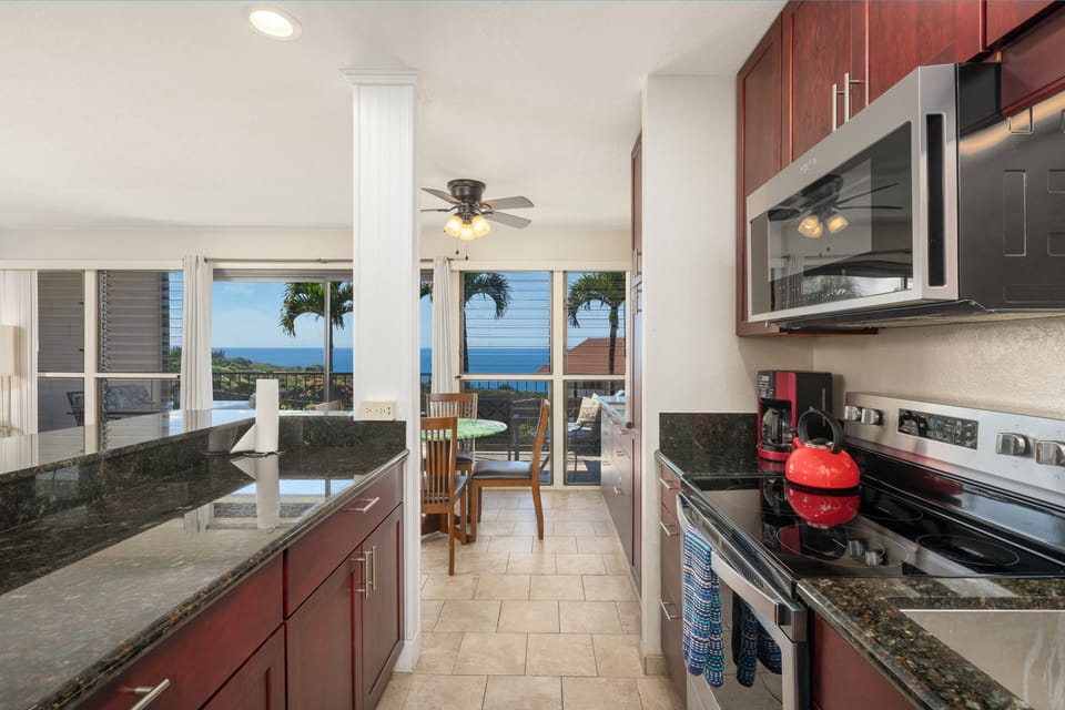 Fully stocked kitchen