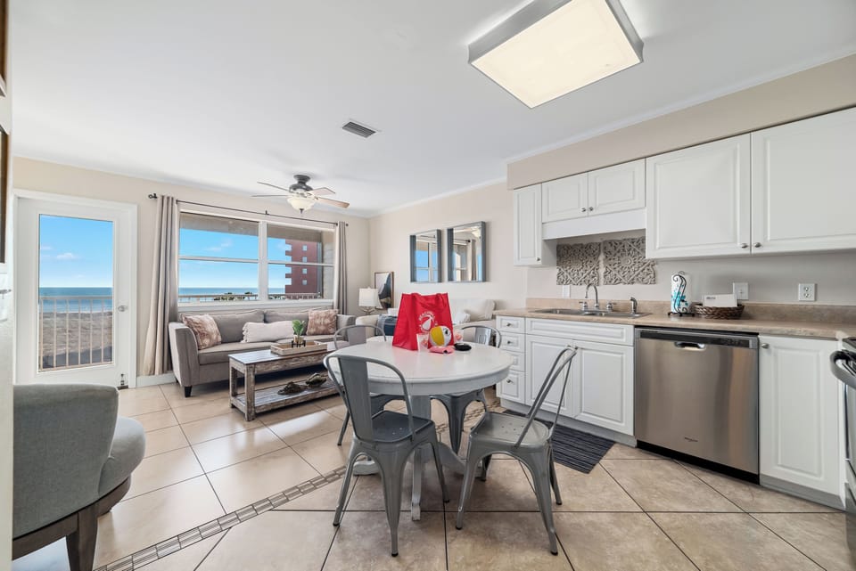 Dining area and kitchen