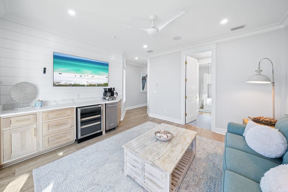 Blessings At Pier Park | Lounge Room | Wine Cooler | Ice Maker | Dual Coffee & Keurig Maker | Gulf View Porch | 1st Floor