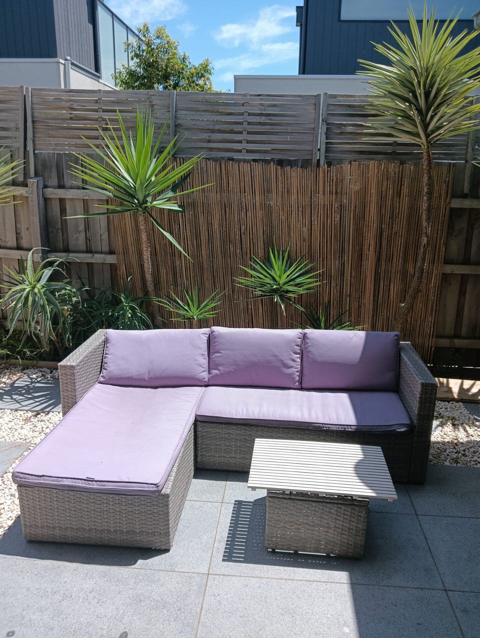 Outdoor garden area