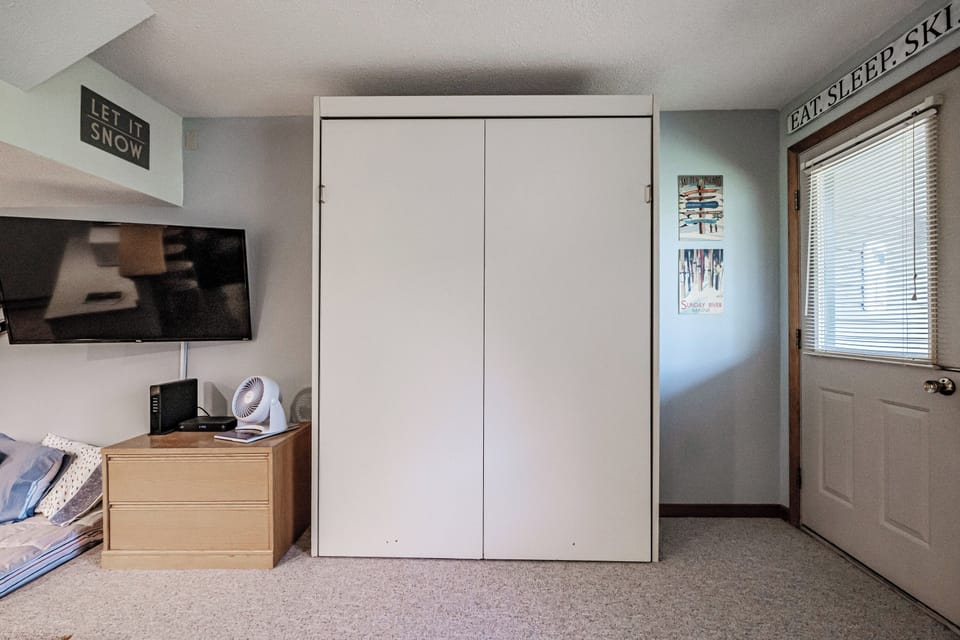 Queen Murphy bed closed