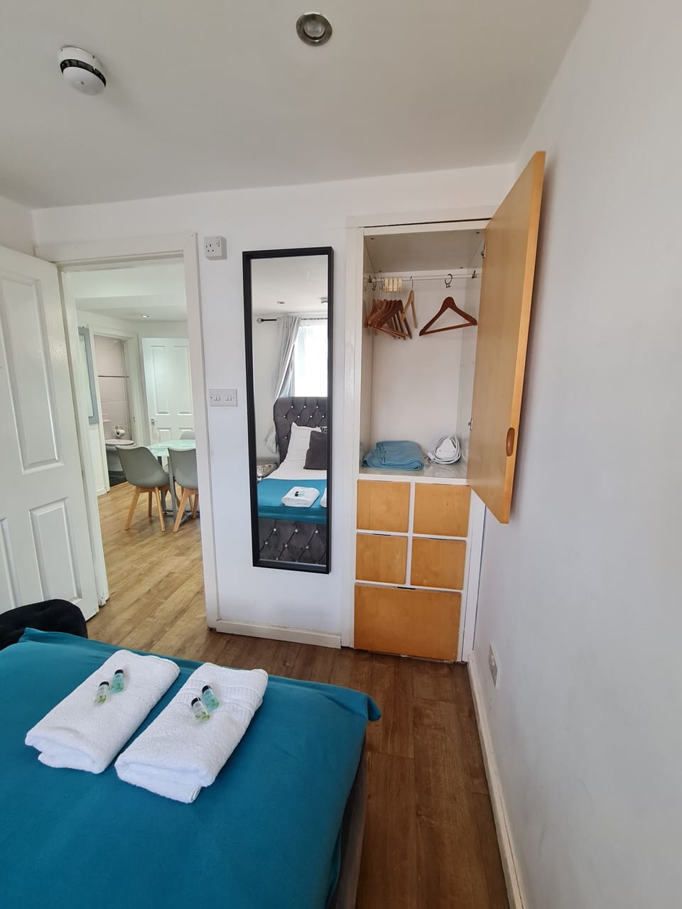 2 bedrooms, blackout drapes, iron/ironing board, WiFi (free)