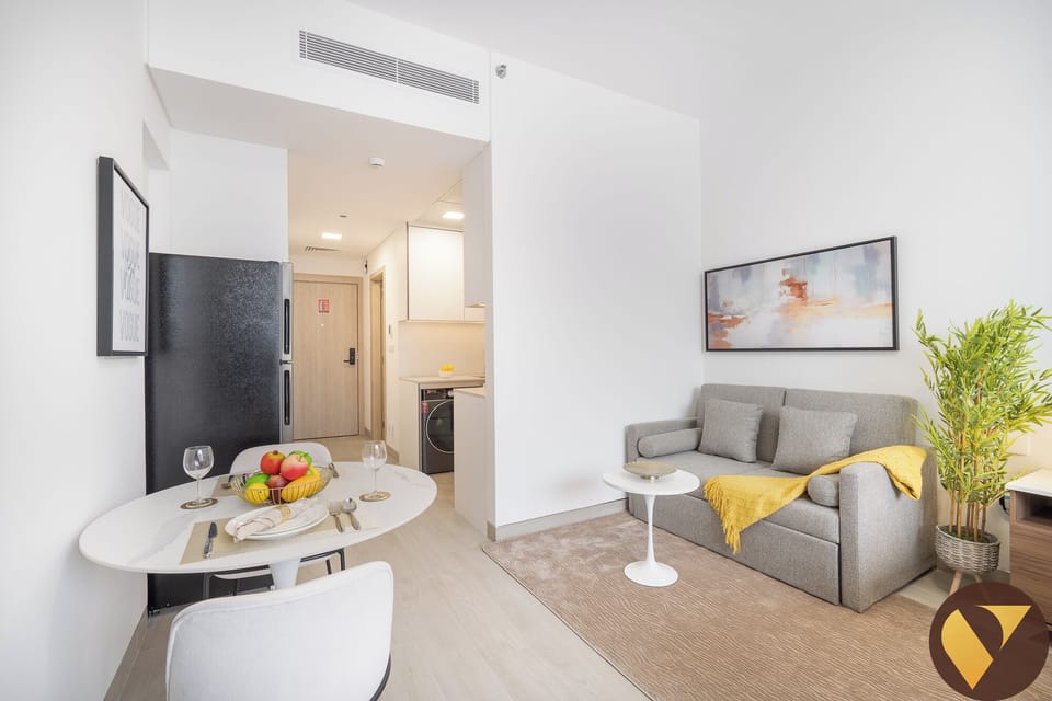 Luxury Studio | Living area | 50-inch LED TV with cable channels