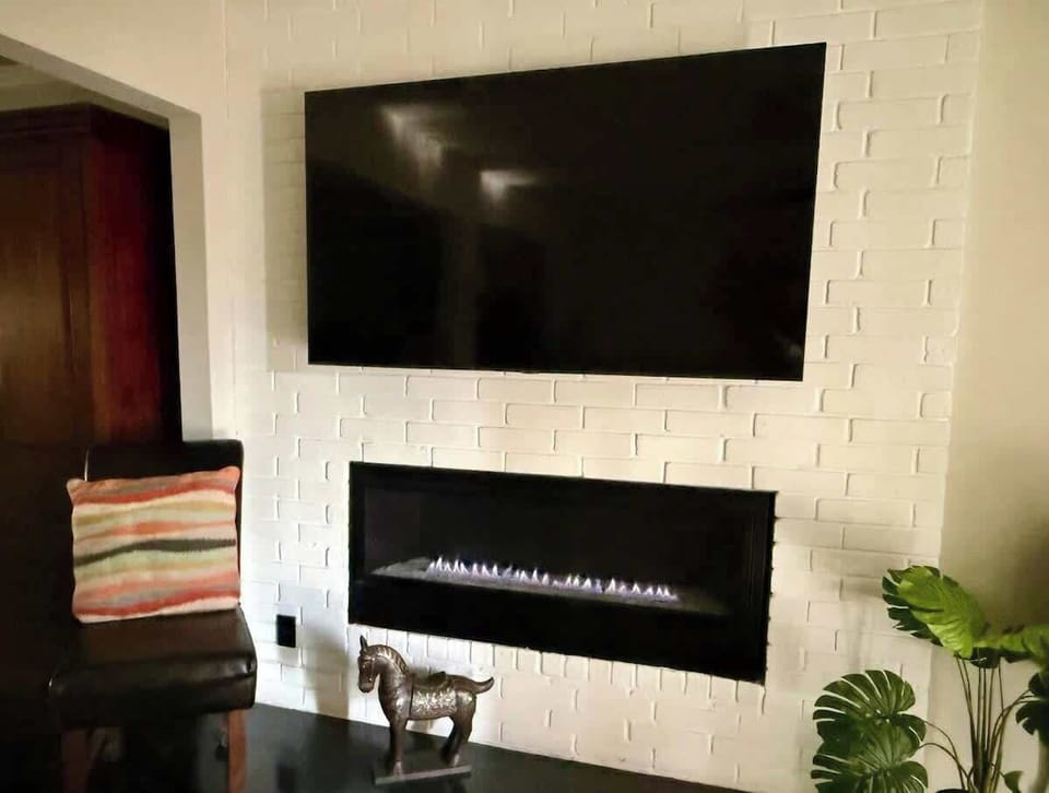 Curl up in front of a cozy fire in the living area. 