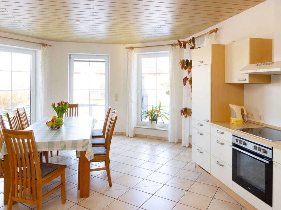 Furniture, Interior Design, Flooring, Floor, Wood, Table, Ceiling, Chair, Kitchen & Dining Room Table, Dining Room