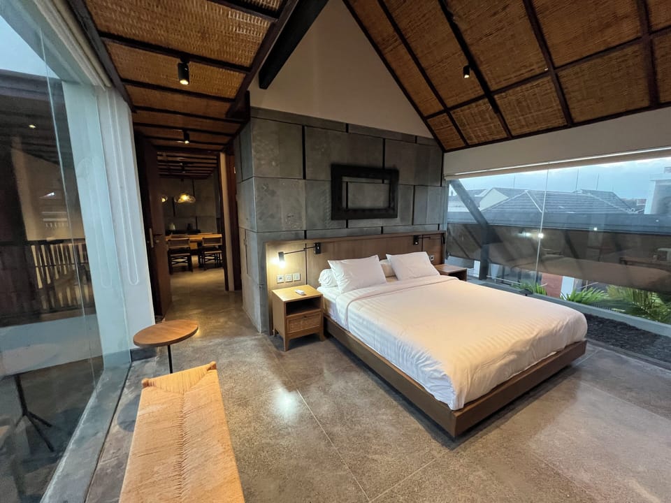 One of two bedrooms on the third floor, both with king size beds