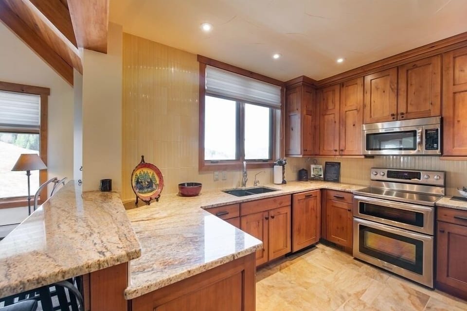 Indoors, Kitchen, Sink, Microwave, Oven