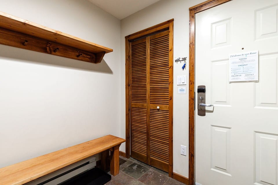 Step inside and leave the elements behind. The entryway offers convenience and a warm welcome.