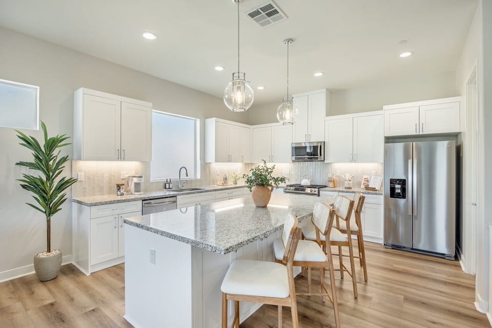 The kitchen is fully stocked. Just bring your favorite recipes!