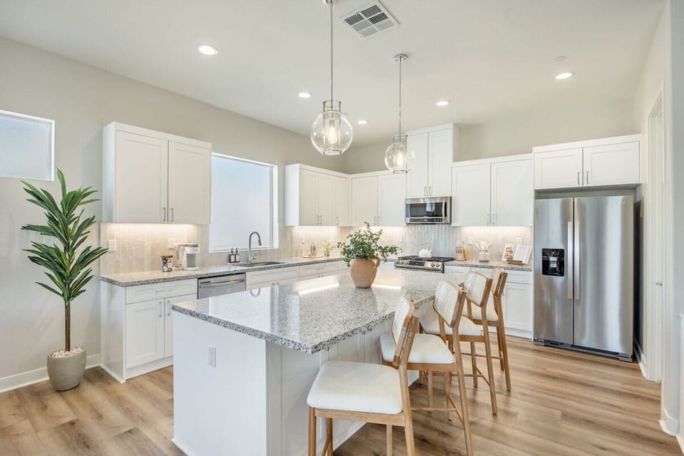 The kitchen is fully stocked. Just bring your favorite recipes!