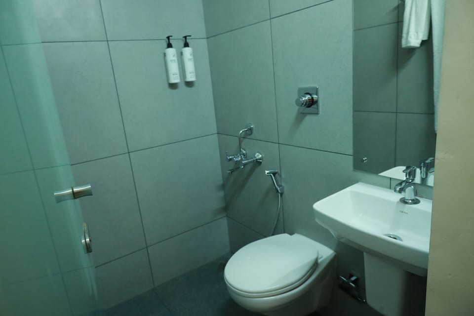 Towels, soap, shampoo, toilet paper