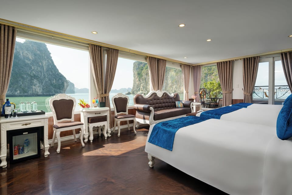 Family Quadruple Room, Ocean View | Hypo-allergenic bedding, minibar, desk, blackout drapes