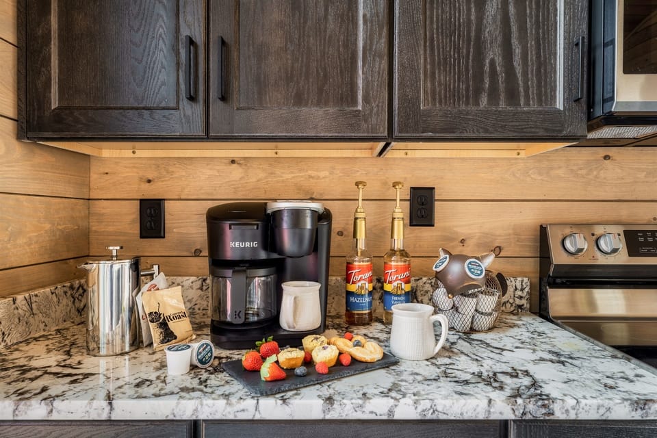 We have a Keurig, drip coffee maker, and French Press