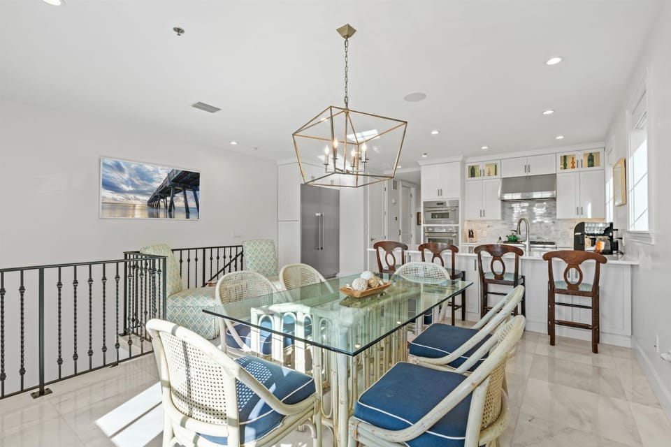 Seating for 10+ with a view out to one of four private balconies