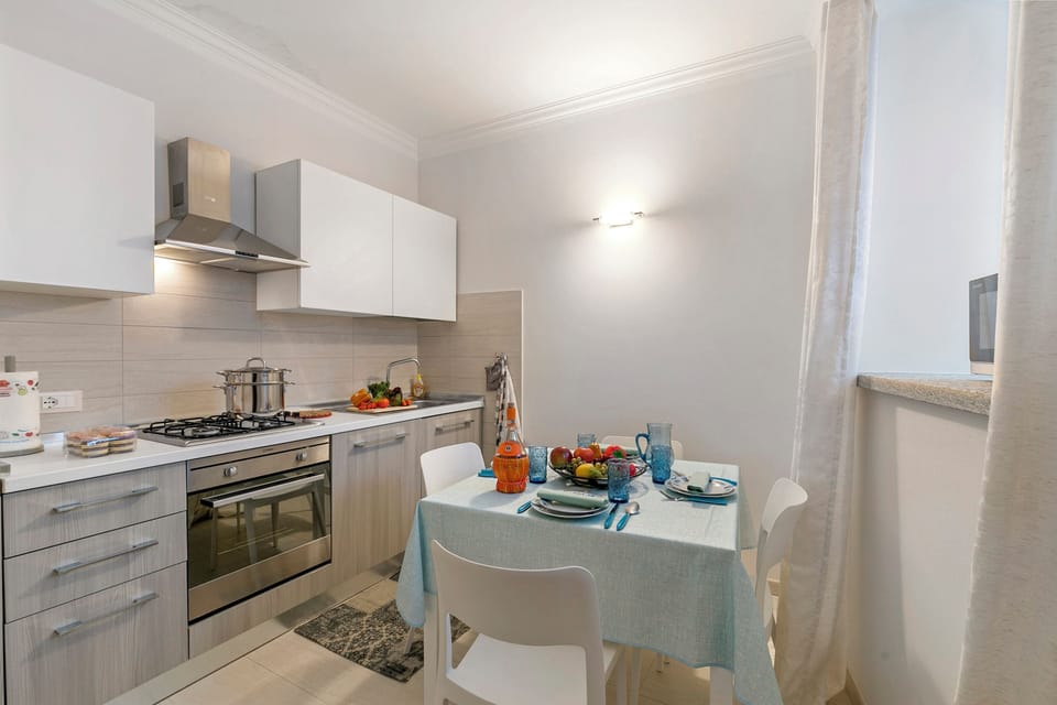 Family Apartment, 1 Bedroom, Microwave, Mountainside (Little Mermaid of Stresa Pet Friendly) | Private kitchen