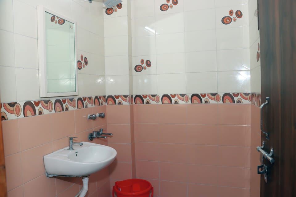 Shower, bidet, towels, soap