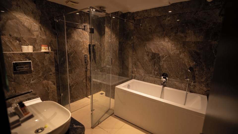 Luxury Suite | Bathroom | Free toiletries, towels, soap, toilet paper
