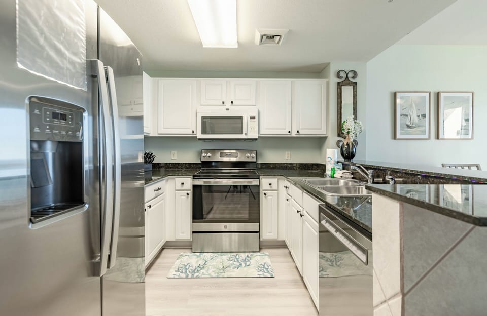 Fully stocked kitchen