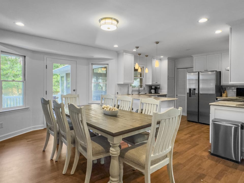 Dining and Kitchen |IOP Poolside Paradise | 112 Sparrow Drive | Isle of Palms, SC | IOP Escapes