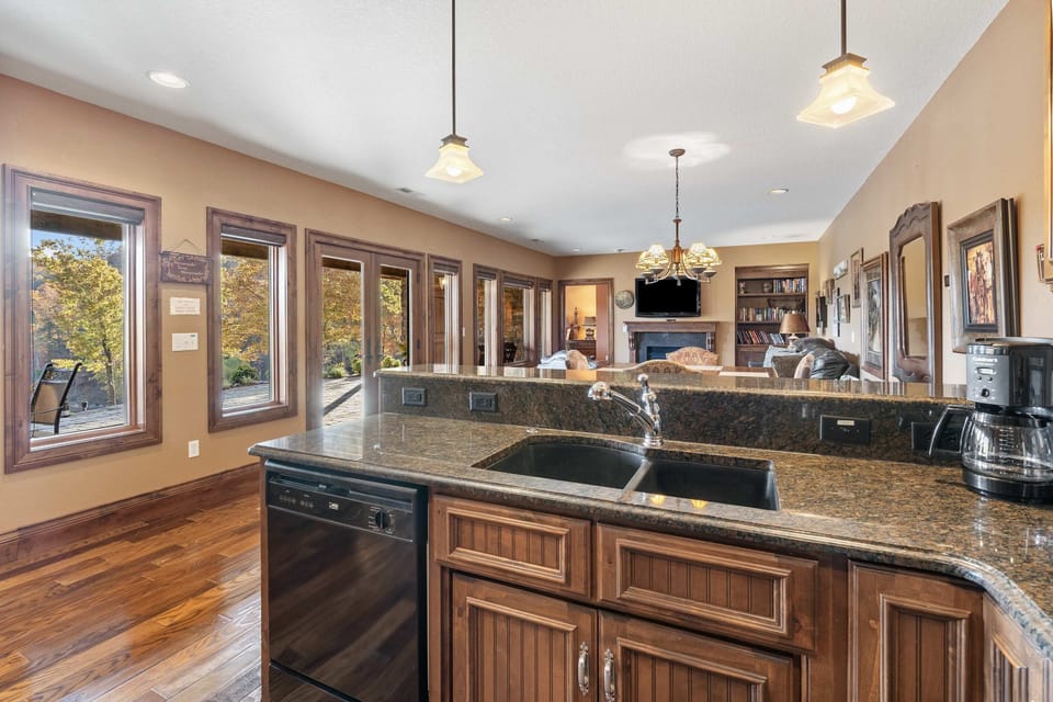The kitchen is equipped with everything needed for a perfect getaway