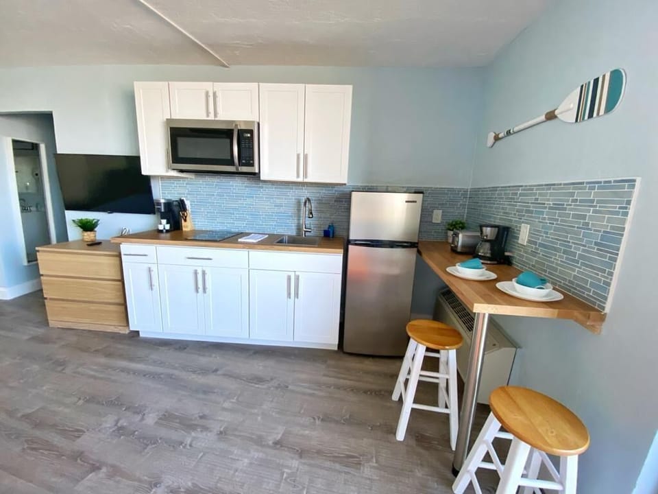 Toaster, coffee maker and Keurig, all dishes, utensils, pots and pans