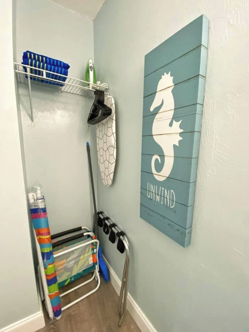 Clothing storage with equipments 
