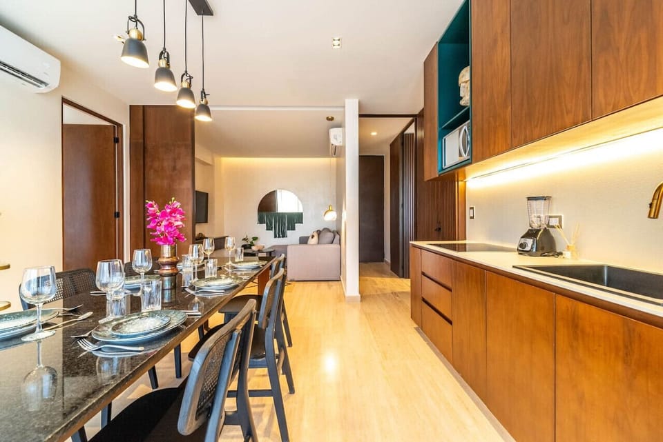 Cook, dine, and relax in this bright and inviting kitchen and dining space