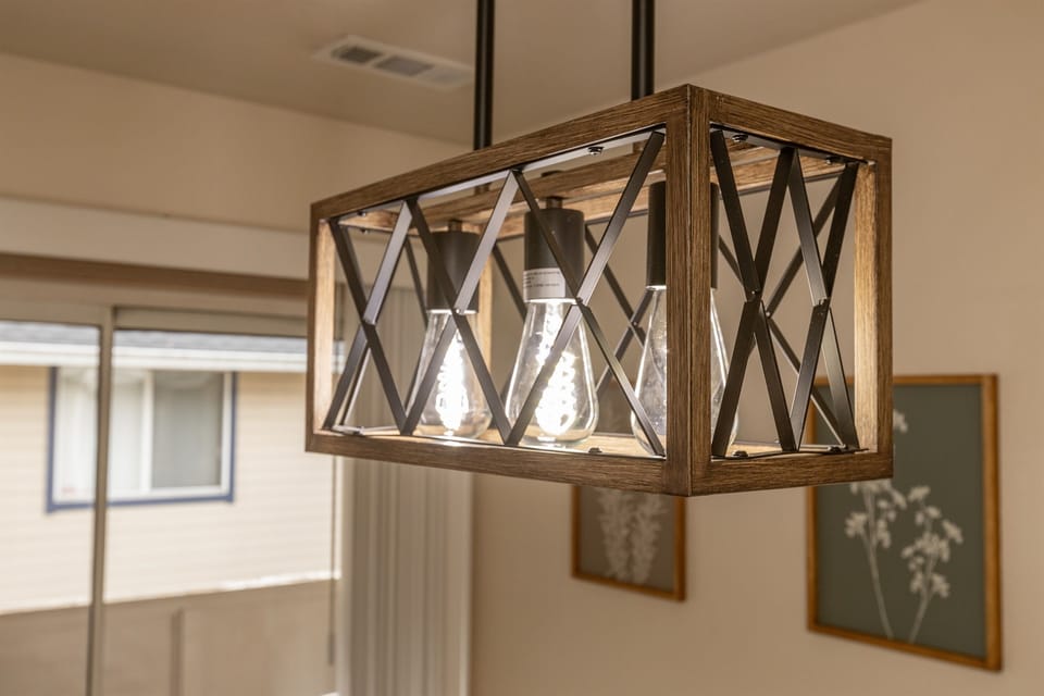 Beautiful Light Fixture Over Table