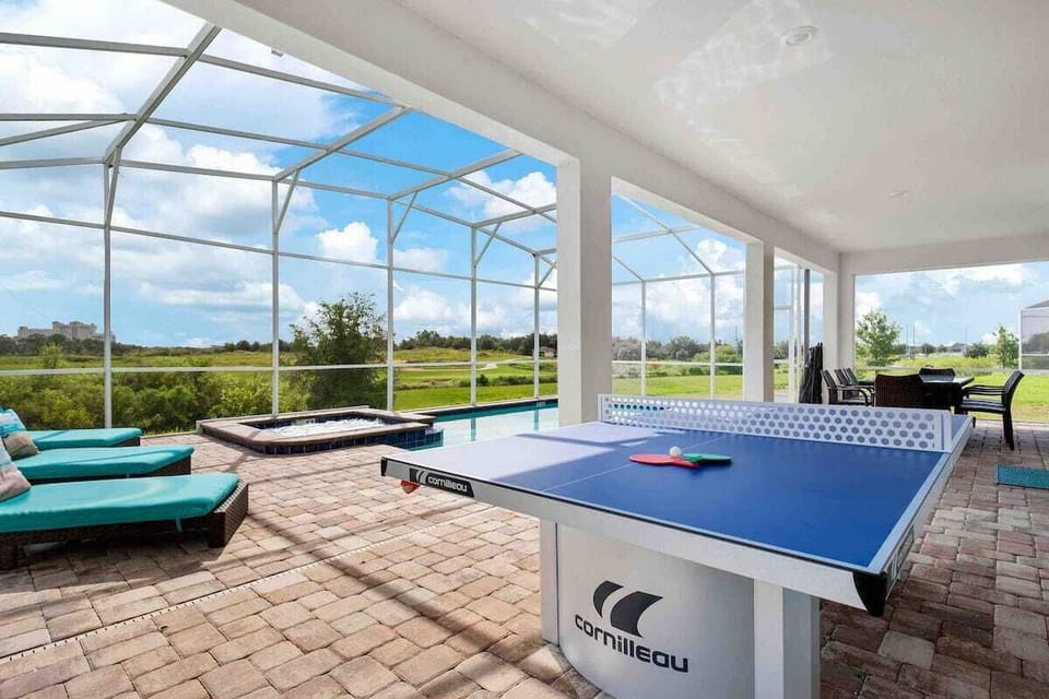 House #1 Patio with Pool, Spa, Ping Pong Table, Outdoor Dining, Loungers
