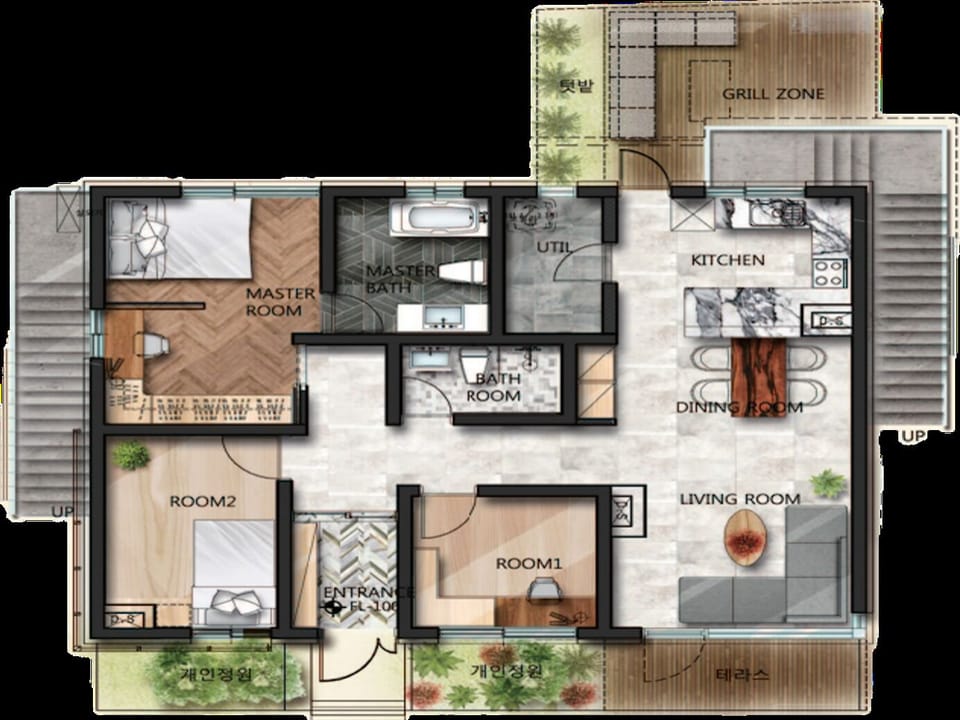 C Dong 202 Ho (40 ping) | Individually decorated, soundproofing, free WiFi, bed sheets