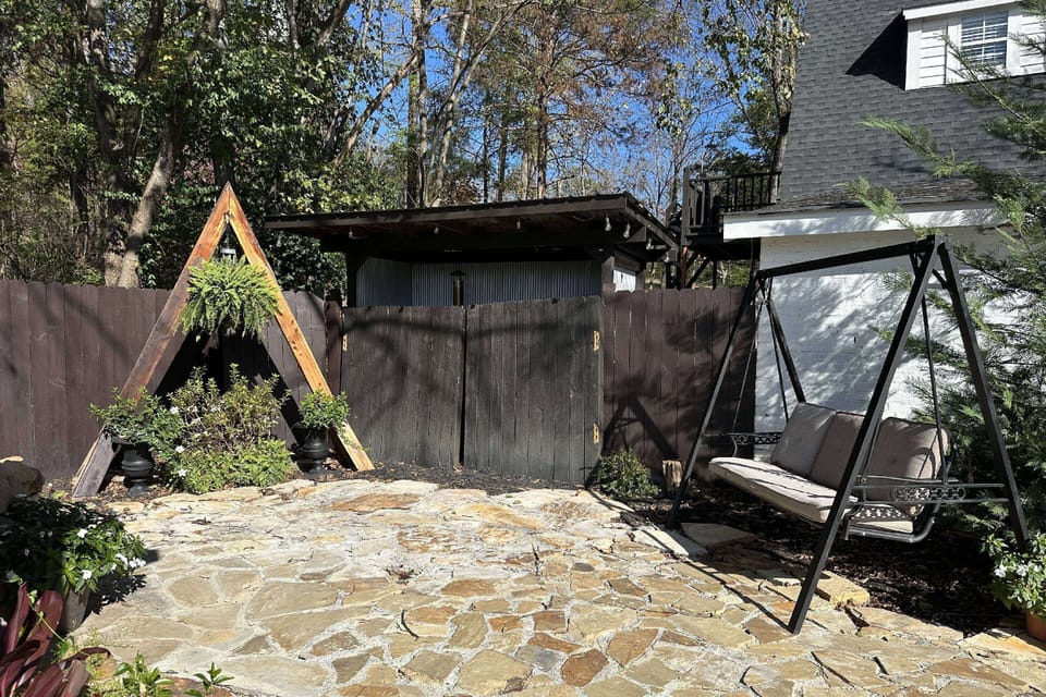 Just as beautiful outdoor space to enjoy nature and the surrounding woods