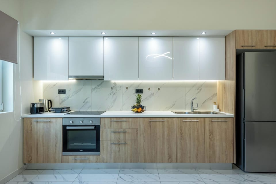 Luxury Apartment, City View | Private kitchen | Full-size fridge, oven, stovetop, espresso maker