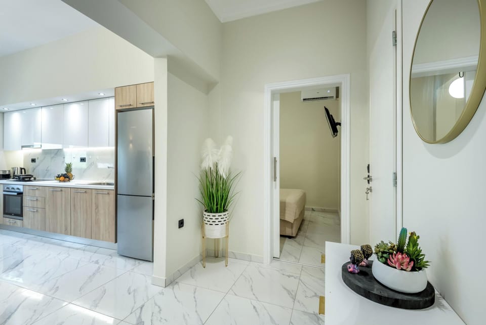 Luxury Apartment, City View | Private kitchen | Full-size fridge, oven, stovetop, espresso maker