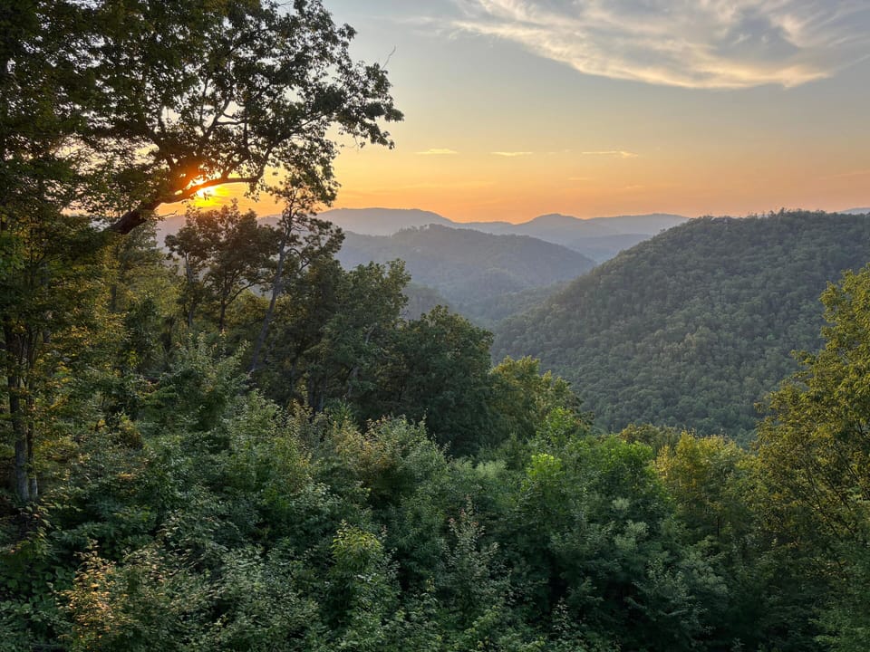 Pics from our guests! Sunset over the mountains - July 2025