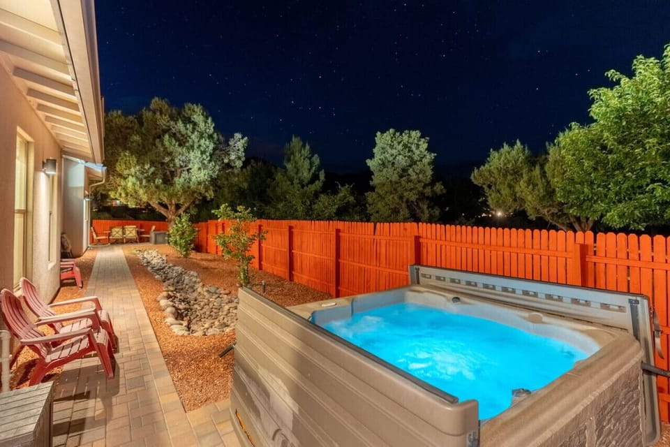 Relax and take in the beauty of the stars while unwinding in the hot tub.
