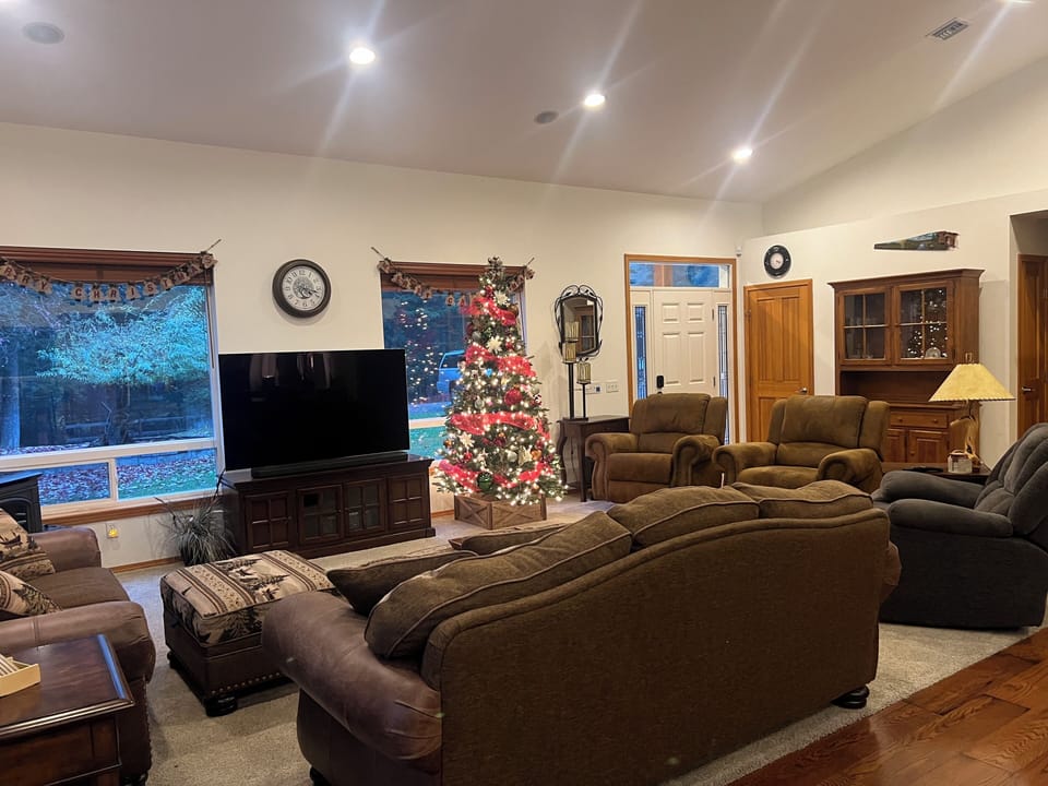 Living room with access to Netflix and Disney plus