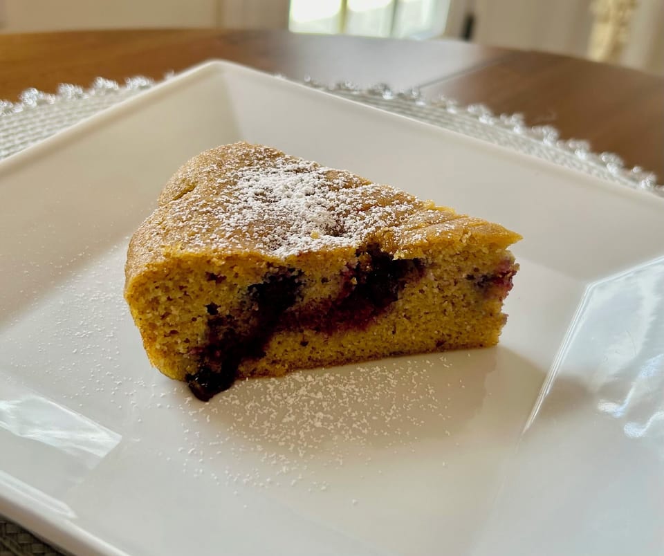 Organic GF Olive Oil Blueberry Ginger Tea Cake