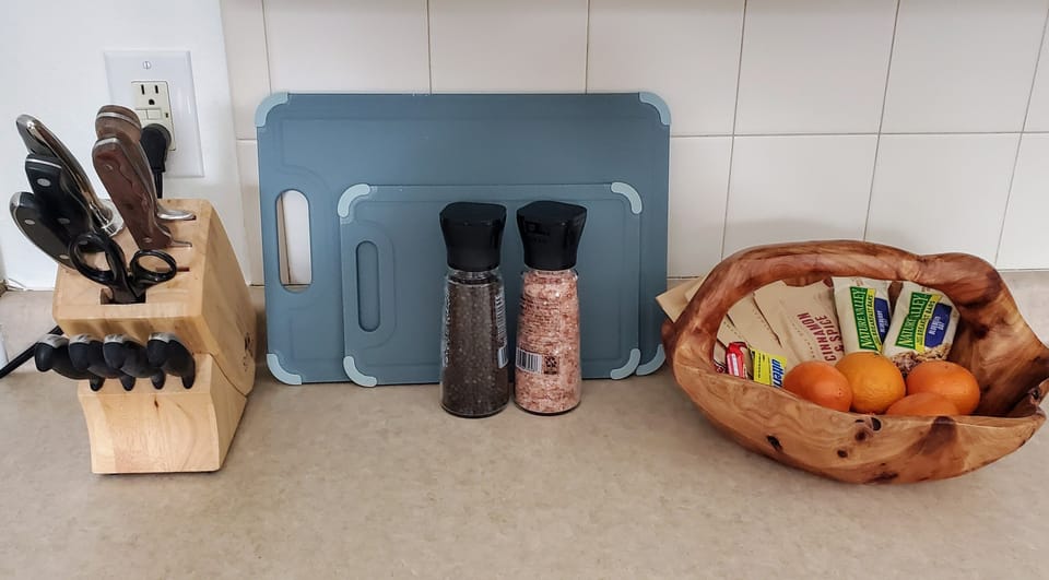 Snacks in case you arrive hungry