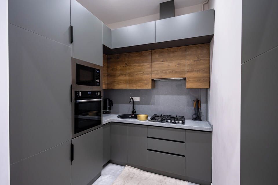 Family Condo, City View | Private kitchen | Stovetop, electric kettle