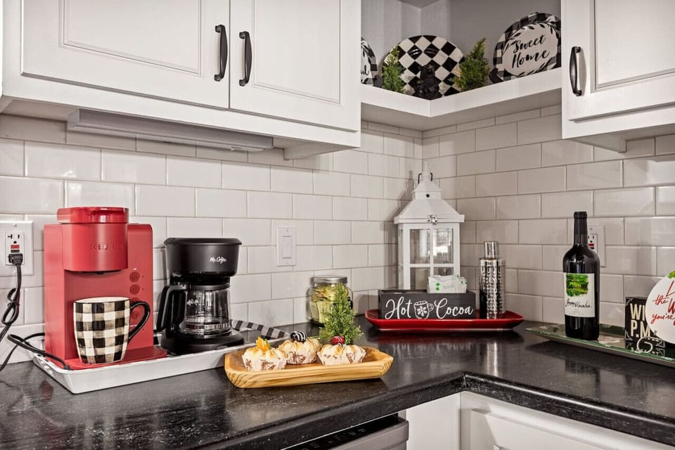 The kitchen is fully stocked including a drip coffee maker as well as Keurig coffee maker.