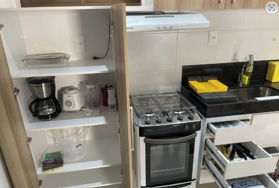 Apartment | Private kitchen | Fridge, microwave, oven, stovetop